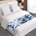 Christmas Snowflake Print Bed Runner
