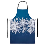 Christmas Snowflake Print Bib Apron With Pocket