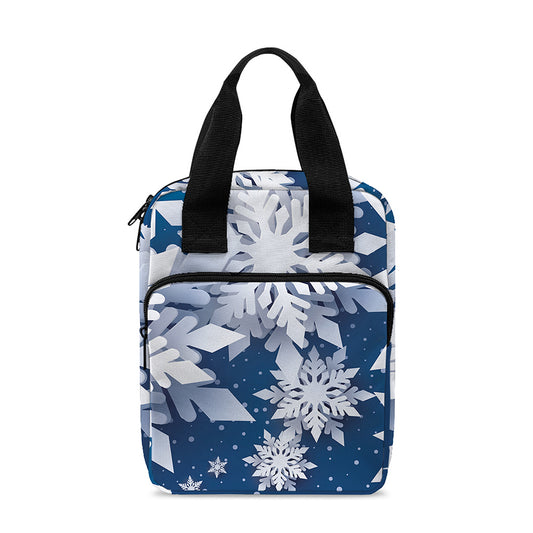 Christmas Snowflake Print Bible Tote Bag