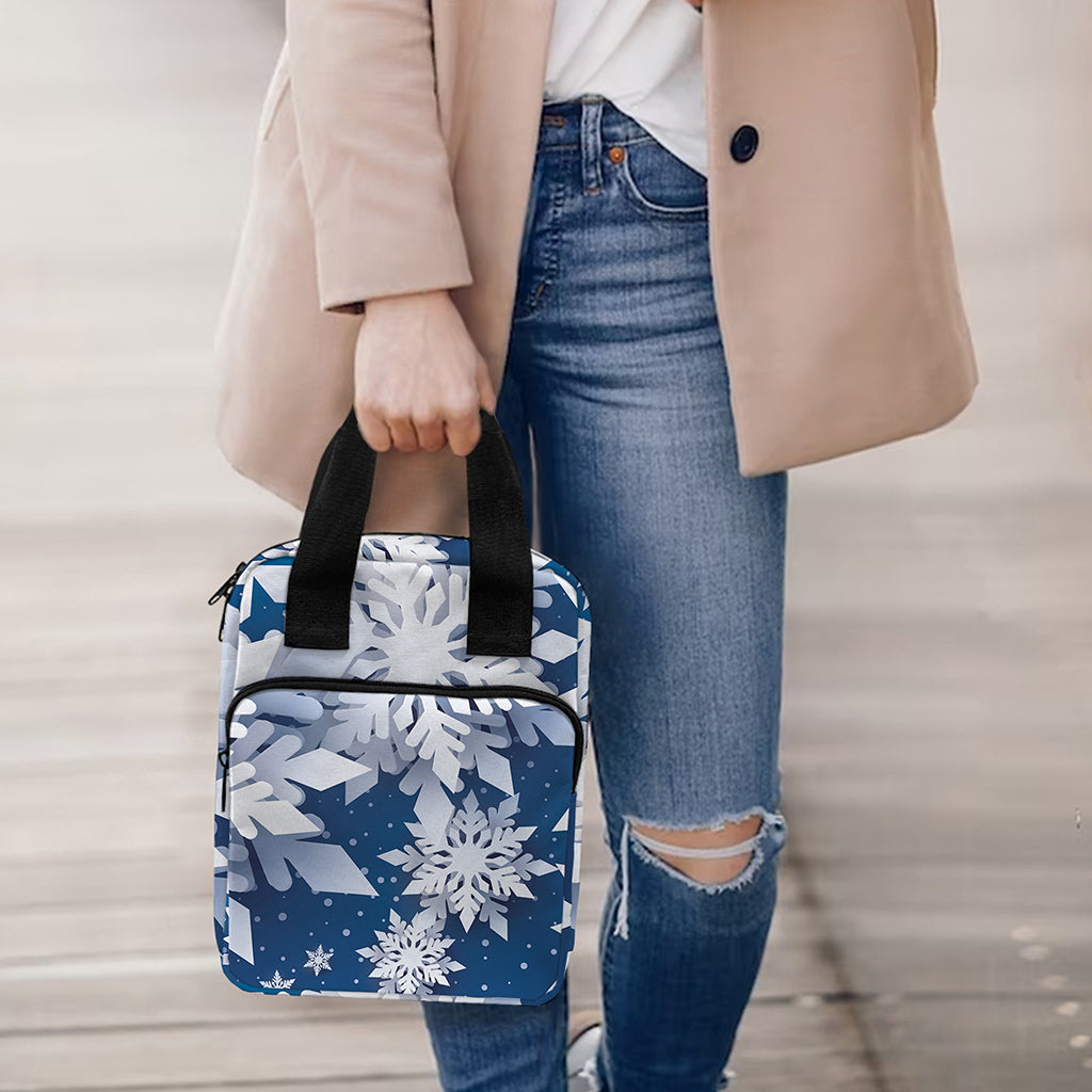 Christmas Snowflake Print Bible Tote Bag