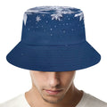 Christmas Snowflake Print Bucket Hat