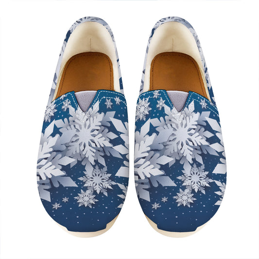 Christmas Snowflake Print Casual Shoes