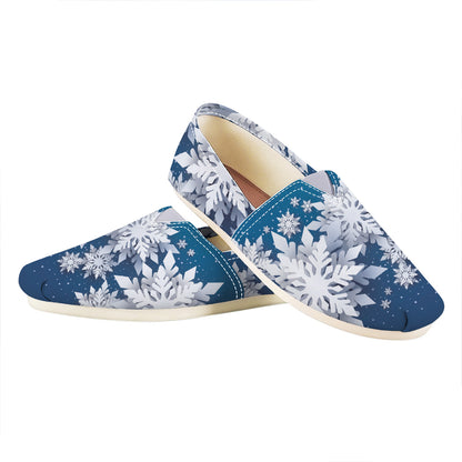Christmas Snowflake Print Casual Shoes