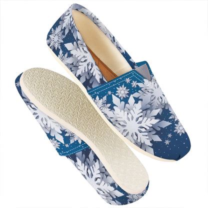 Christmas Snowflake Print Casual Shoes