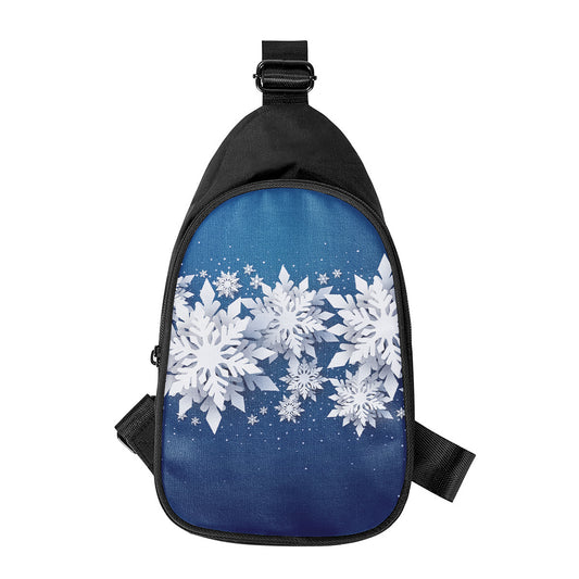 Christmas Snowflake Print Chest Bag