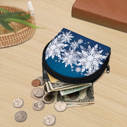 Christmas Snowflake Print Coin Purse