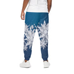 Christmas Snowflake Print Cotton Pants