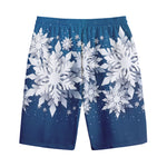 Christmas Snowflake Print Cotton Shorts