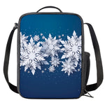 Christmas Snowflake Print Crossbody Lunch Bag