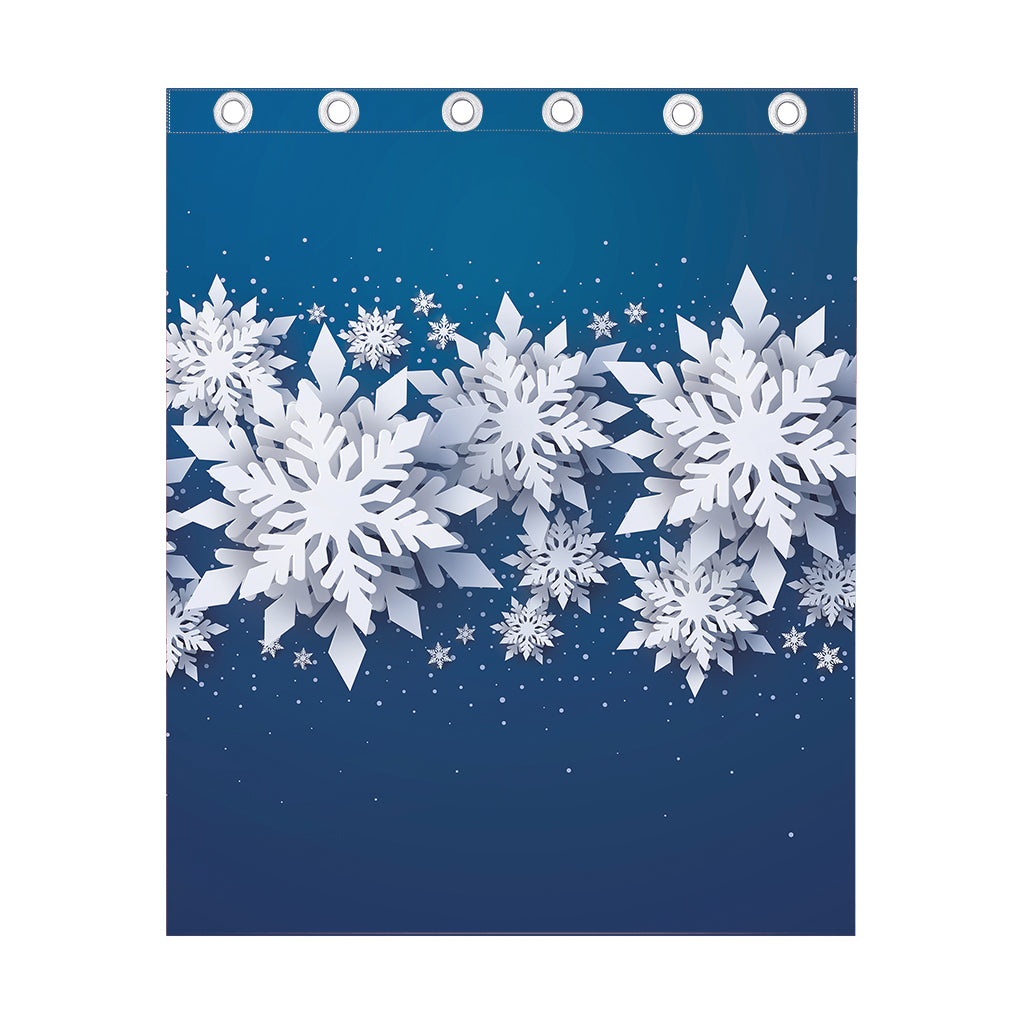 Christmas Snowflake Print Curtain