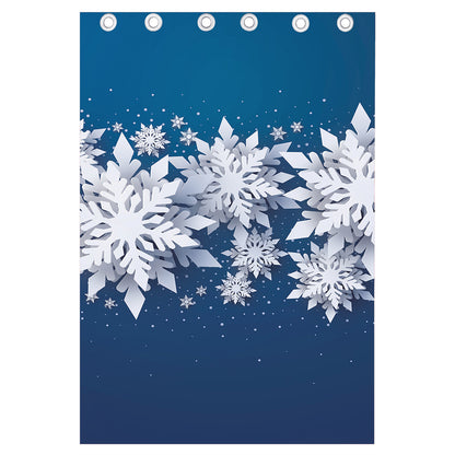 Christmas Snowflake Print Curtain