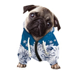 Christmas Snowflake Print Dog Zip Up Hoodie