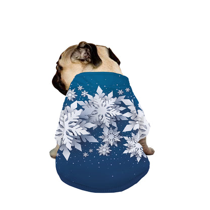 Christmas Snowflake Print Dog Zip Up Jacket