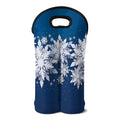 Christmas Snowflake Print Double Neoprene Wine Tote