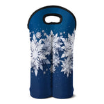Christmas Snowflake Print Double Neoprene Wine Tote