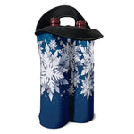 Christmas Snowflake Print Double Neoprene Wine Tote