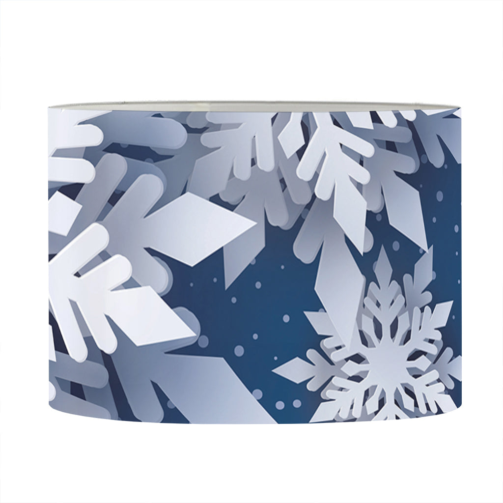 Christmas Snowflake Print Drum Lamp Shade
