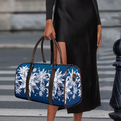 Christmas Snowflake Print Duffle Bag