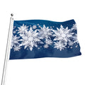 Christmas Snowflake Print Flag