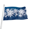 Christmas Snowflake Print Flag