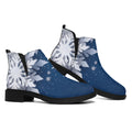 Christmas Snowflake Print Flat Ankle Boots
