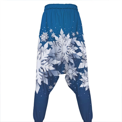 Christmas Snowflake Print Hammer Pants