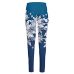 Christmas Snowflake Print High-Waisted Pocket Leggings