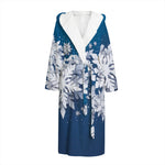 Christmas Snowflake Print Hooded Bathrobe