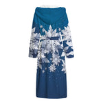 Christmas Snowflake Print Hooded Bathrobe