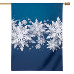 Christmas Snowflake Print House Flag