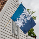 Christmas Snowflake Print House Flag