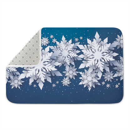 Christmas Snowflake Print Indoor Door Mat