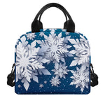 Christmas Snowflake Print Insulated Lunch Bag