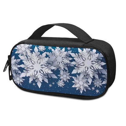 Christmas Snowflake Print Insulin Cooler Travel Case