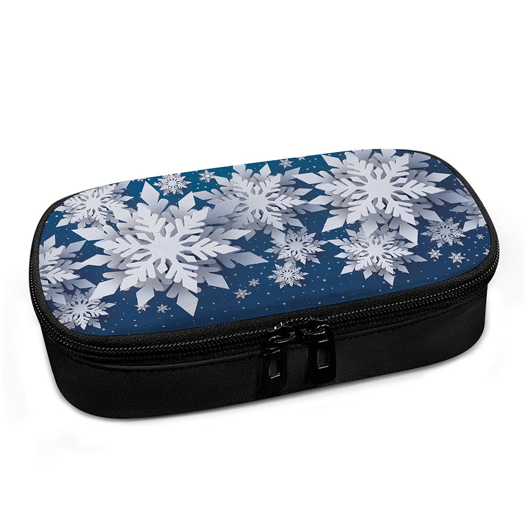 Christmas Snowflake Print Insulin Cooler Travel Case