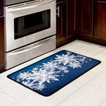 Christmas Snowflake Print Kitchen Mat