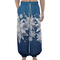 Christmas Snowflake Print Lantern Pants
