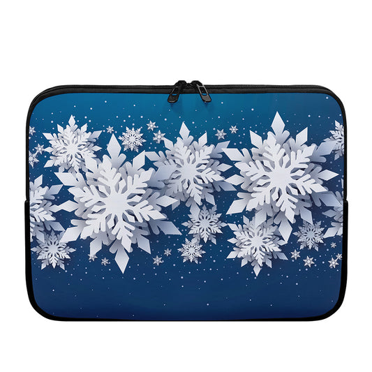 Christmas Snowflake Print Laptop Sleeve