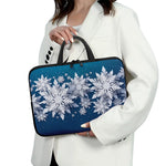 Christmas Snowflake Print Laptop Sleeve With Handle