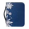 Christmas Snowflake Print Leather Bible Cover