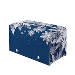 Christmas Snowflake Print Leather Tissue Box Cover