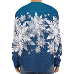 Christmas Snowflake Print Long Sleeve Baseball Jersey