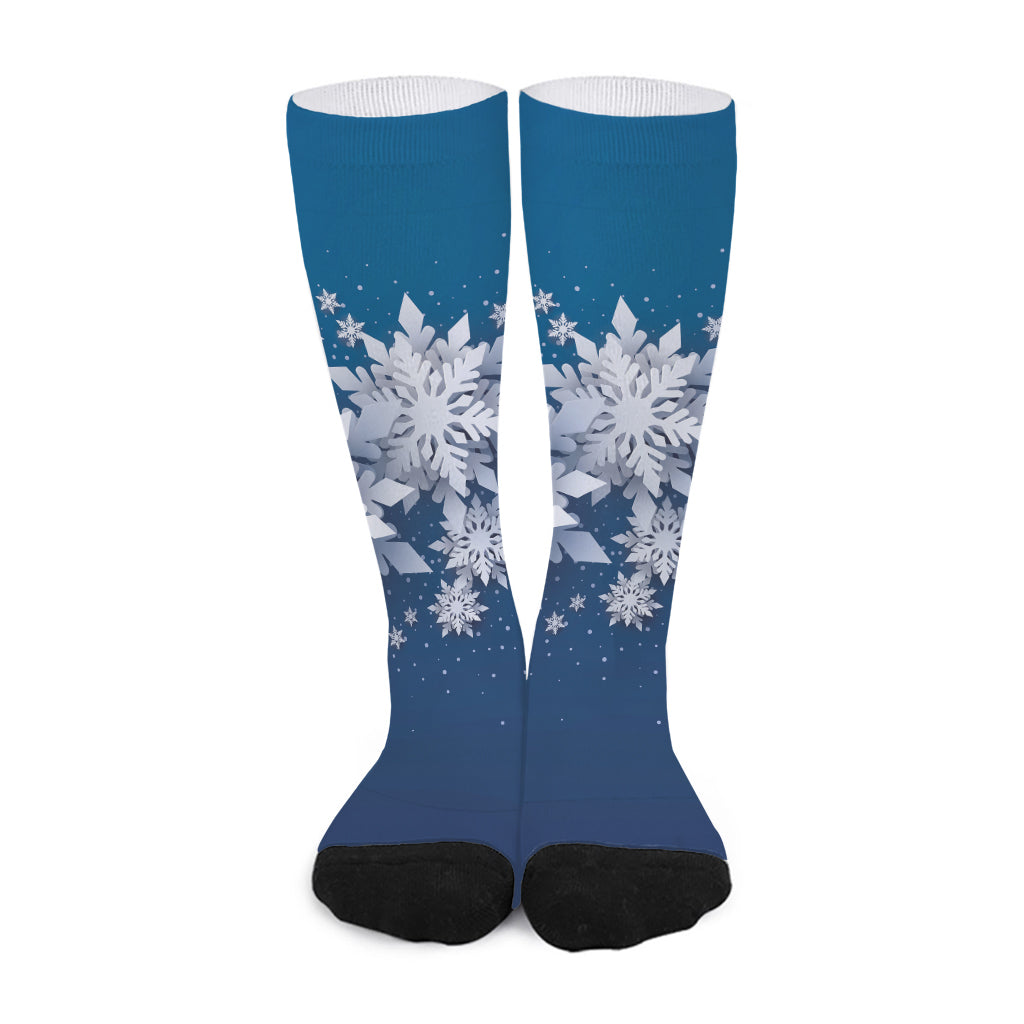 Christmas Snowflake Print Long Socks