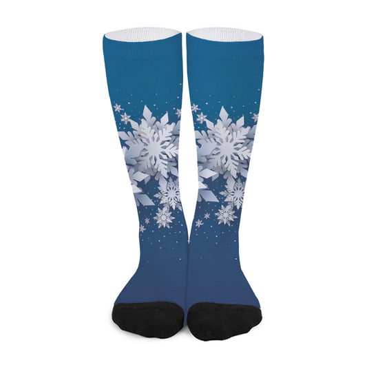 Christmas Snowflake Print Long Socks