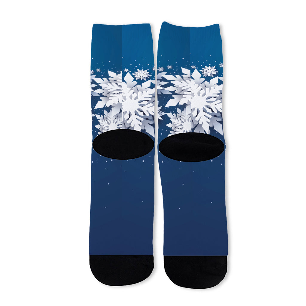 Christmas Snowflake Print Long Socks