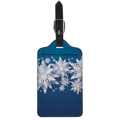 Christmas Snowflake Print Luggage Tag