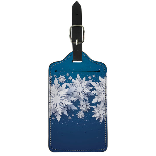 Christmas Snowflake Print Luggage Tag