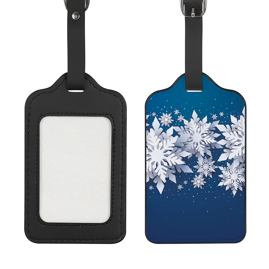 Christmas Snowflake Print Luggage Tag