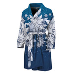Christmas Snowflake Print Men's Bathrobe