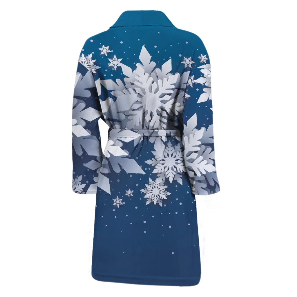 Christmas Snowflake Print Men's Bathrobe